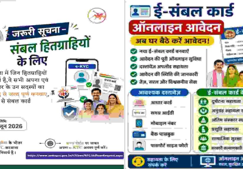 Sambal Card Ki e-KYC Kaise Kare Online MP-2026